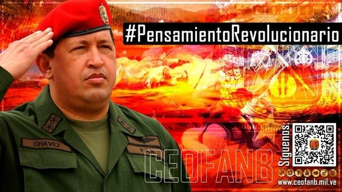CEOFANBVE's tweet photo. 📜🇻🇪 #18Oct #PensamientoRevolucionario del Comandante Supremo y Eterno, Hugo Chávez Frías: 
 
“Aquí estoy parado firme. Mándeme el pueblo, que yo sabré obedecer. Soldado soy del pueblo, ustedes son mi jefe”. #EpaVamosACuidarnos #FANB #CEOFANB https://t.co/CqM2BKfFec