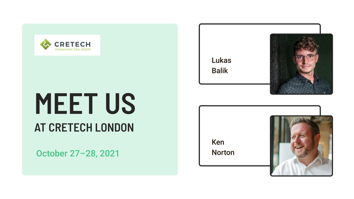Spaceflowapp's tweet photo. Our team is excited to visit offline events and meet in person again! Next week, Lukas Balik and Ken Norton visit @DiscoverCREtech London. Let's discuss #tenantexperience and digitalization of your properties.

#cretech #proptechevent https://t.co/ZBobcgwDfr
