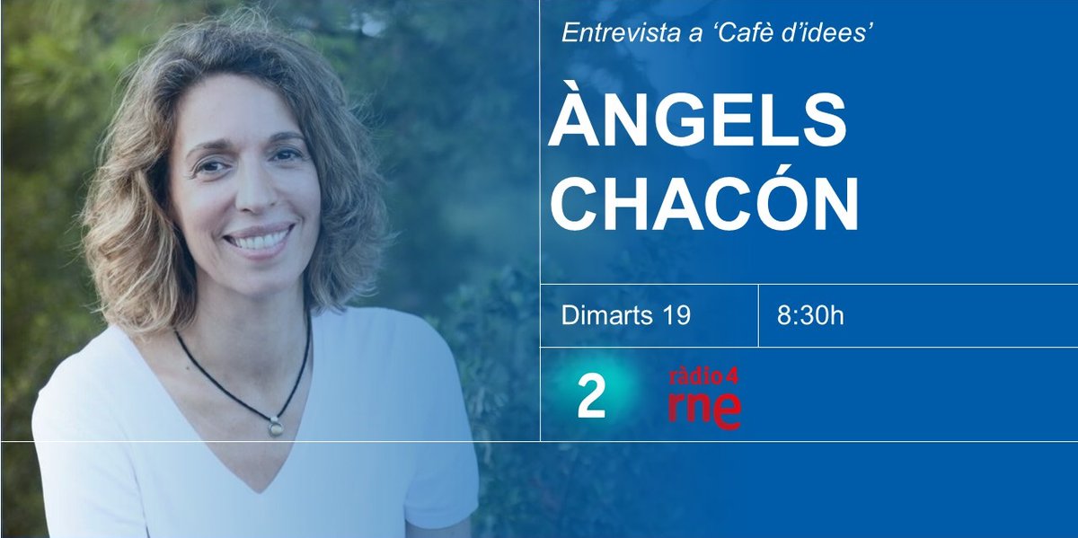 ☕ Aquest dimarts @angelschacon serà entrevistada a <a href="/cafedidees_rtve/">Cafè d'idees</a> 

👉🏻Ho podeu seguir a #La2 <a href="/RTVECatalunya/">RTVE Catalunya</a> i <a href="/radio4_rne/">radio4_rne</a>
📺 rtve.cat/directeLa2
📻 rtve.es/r4directe