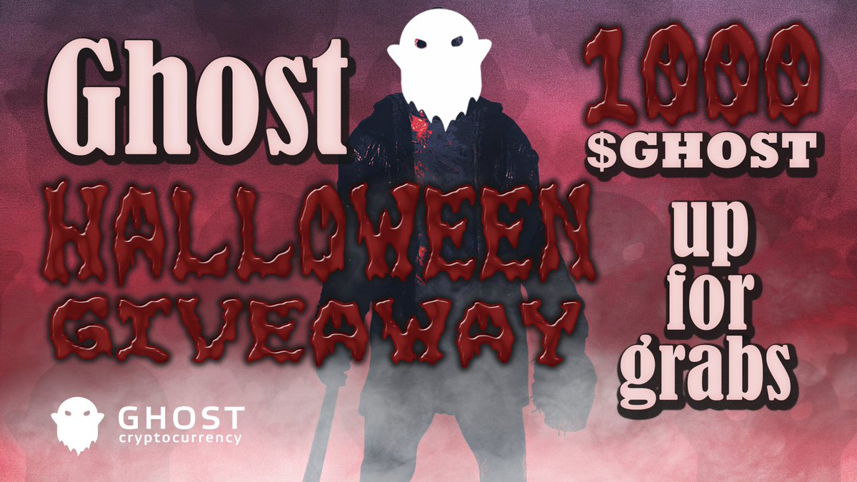 We're giving away 1,000 $GHOST to 10 random people in honor of Halloween! 

Like &amp; Retweet this to qualify. Winners will be announced November 1st!

Happy Halloween Ghosts!