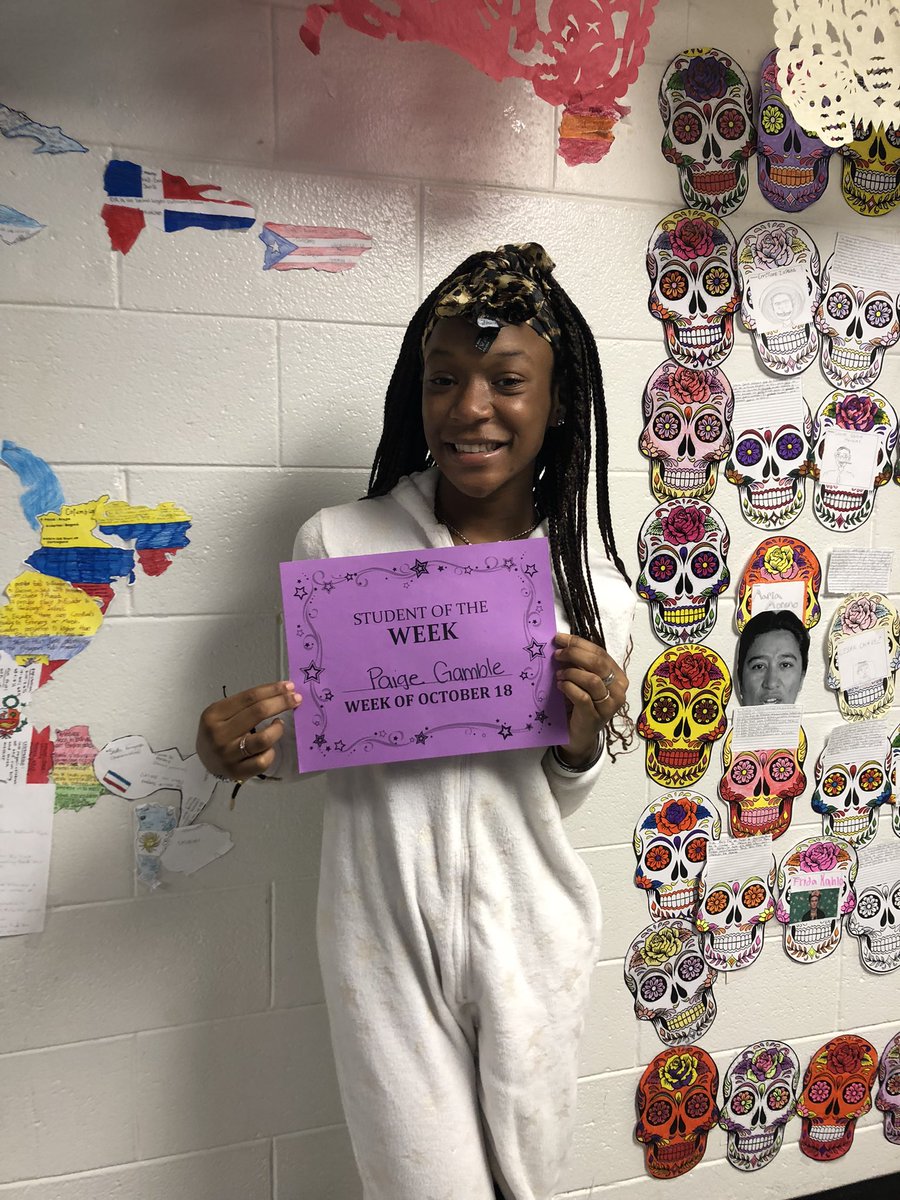 Felicidades to Paige, my student of the week! And a pic on PJ day makes it that much better! #NSWeeklyWonder #WeArePROS @hansonmscott <a href="/Sheridan_NSCHS/">Mark Sheridan</a> <a href="/gadoeworldlang/">gadoeworldlanguages</a> <a href="/BarbourSSarah/">Sarah Barbour</a> <a href="/fcspbis/">FCSPBIS</a>