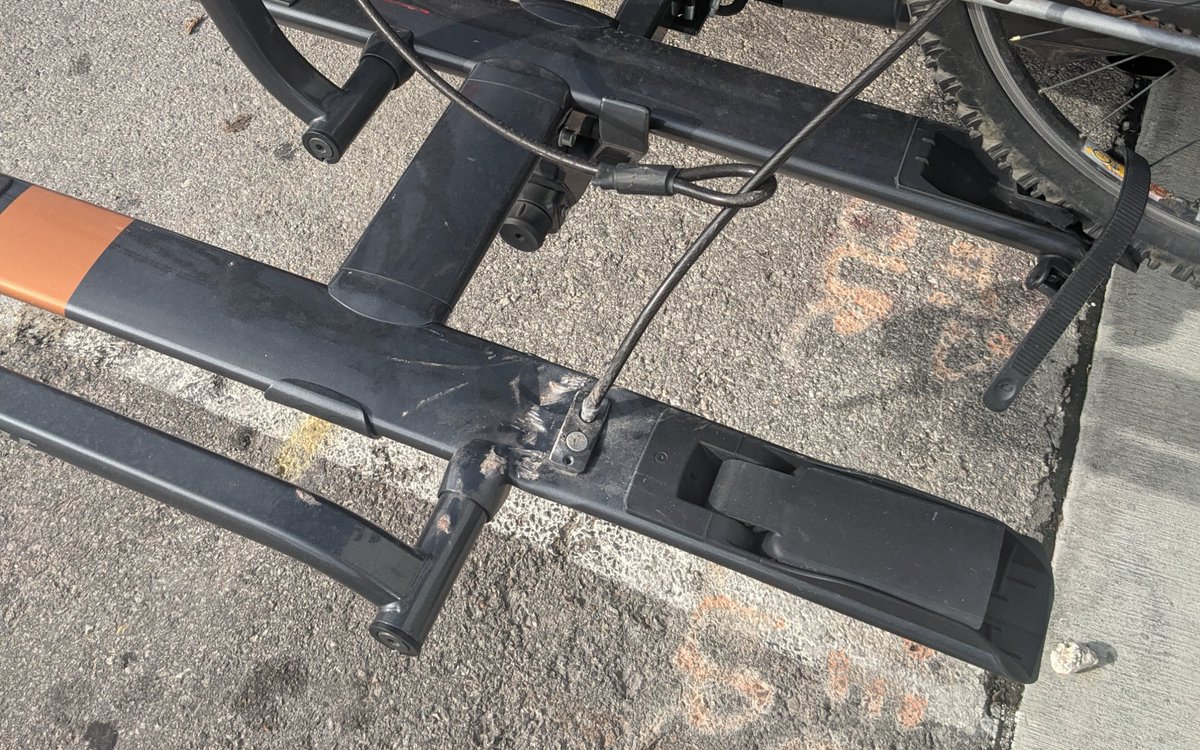 Bike rack lock: 1, dude with a brick: 0. <a href="/Kuatracks/">Kuat Racks</a> how might I repair this?