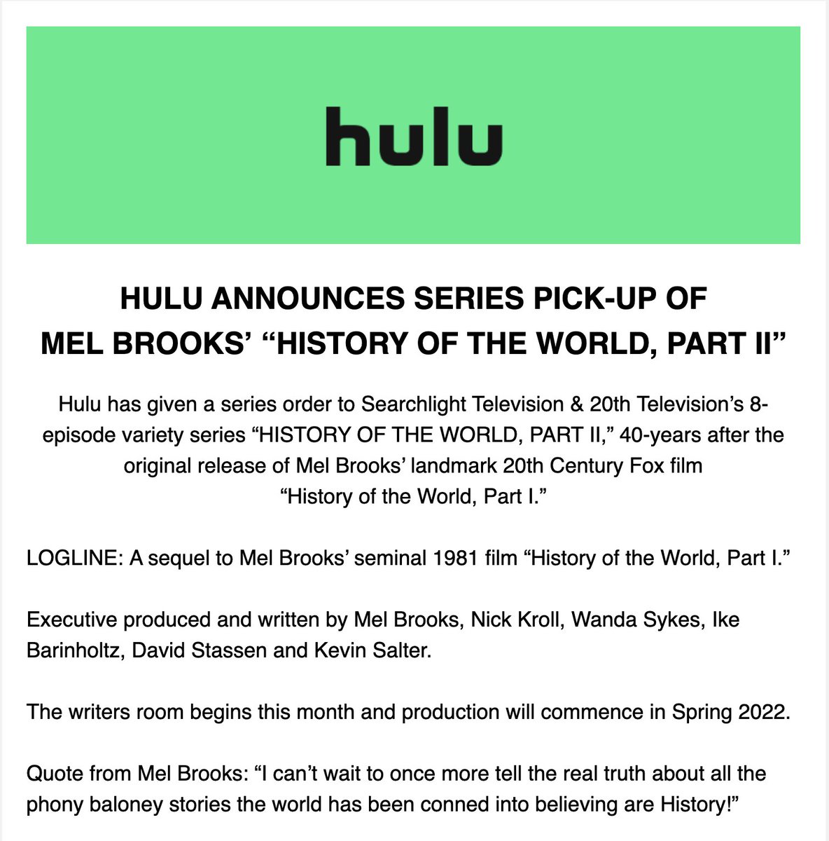 Coming to Hulu - Forums 