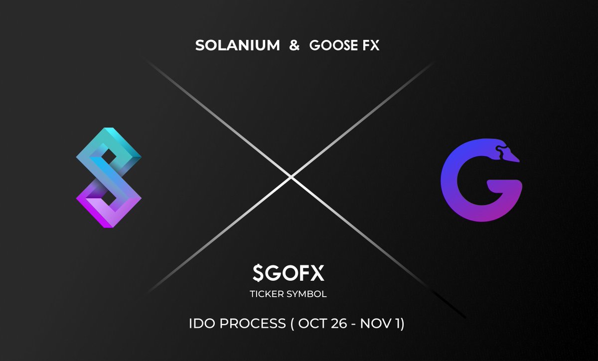 We know you've been waiting patiently for our IDO..so here it is! We'll be working with our friends at <a href="/solanium_io/">Solanium</a>. Whitelisting begins Oct 26, see our page for more info: solanium.io/project/goosef…