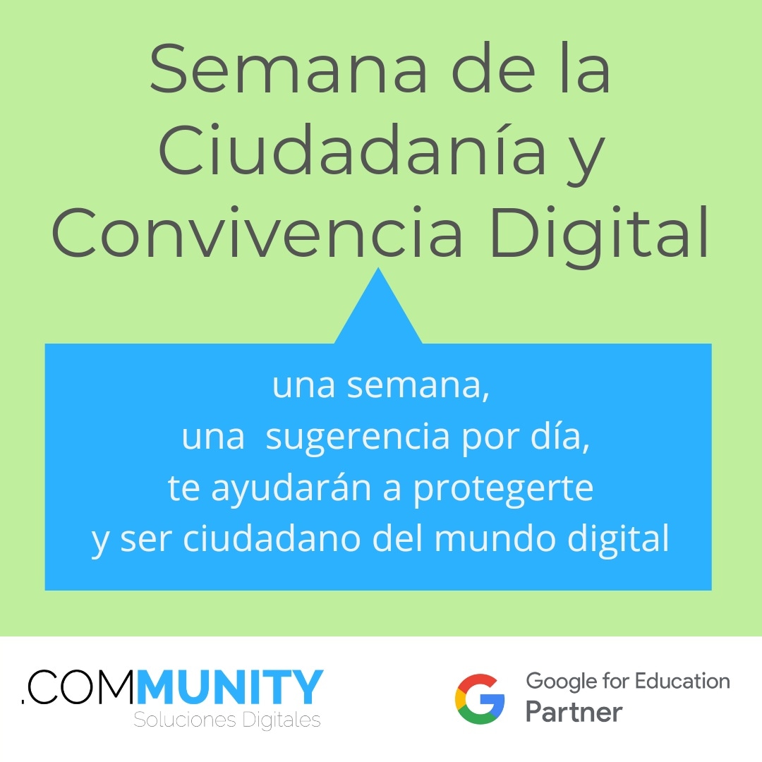 Semana de la Ciudadanía y Convivencia Digital. Nos interesa la seguridad de los entornos en los que se desarrollan las prácticas educativas. Si tu Institución  busca asesoramiento  clickea el WhatsApp en nuestro perfil. 
<a href="/GoogleForEdu/">Google for Education</a>
<a href="/googleargentina/">Google Argentina</a>
#segenialeninternet