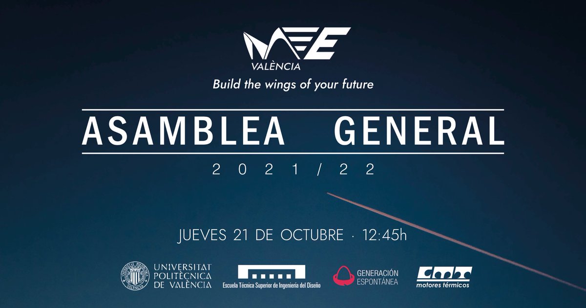 Hola EUROAVIAns!
Este jueves a las 12:45h tendrá lugar la Asamblea General de EUROAVIA Valencia. Os animamos a todos a venir!