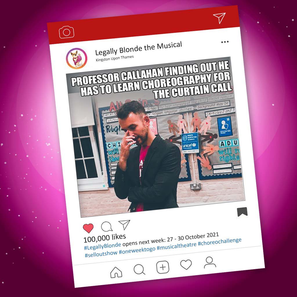 Legally Blonde opens next week! 👱‍♀️🐕 
Only a few tickets remain for Sat 30th, snap them up via ticketsource.co.uk/mayhem 

#legallyblonde #kingstonuponthames #musicaltheatre #mayhemtheatre