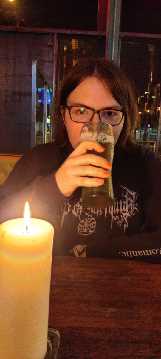 izzet_blissful's tweet photo. wee candlelit beer in the record store/bar around the corner from me with @tompilled https://t.co/ZmsOt5uNcP