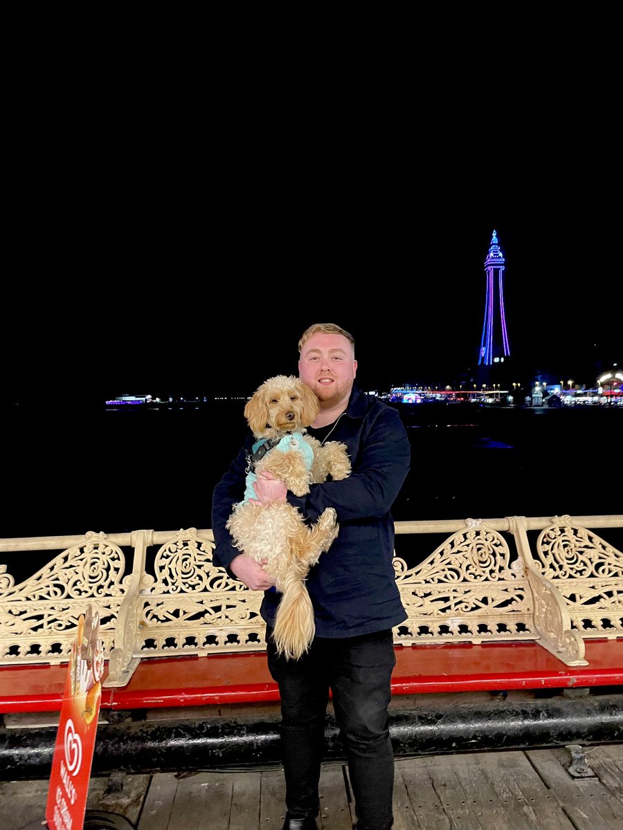 ScottChapman7's tweet photo. Fab time @TheBplTower @visitBlackpool  this weekend loved taking little Yogi 🐾 to see the lights he loved them. #BLACKPOOL #illuminations #blackpoolilluminations @olivia___garcia https://t.co/HijWf1bjND