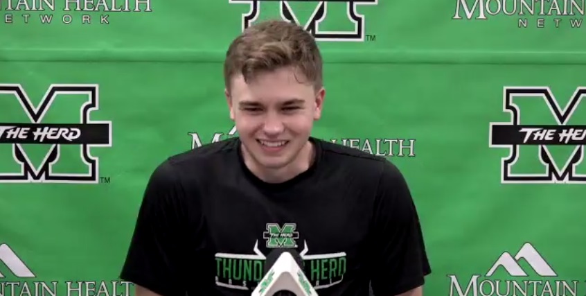 TomBraggSports's tweet image. Marshall basketball freshman Kyle Braun says the team has had some fun with him because he looks like Dan D'Antoni. 

They're not wrong lol