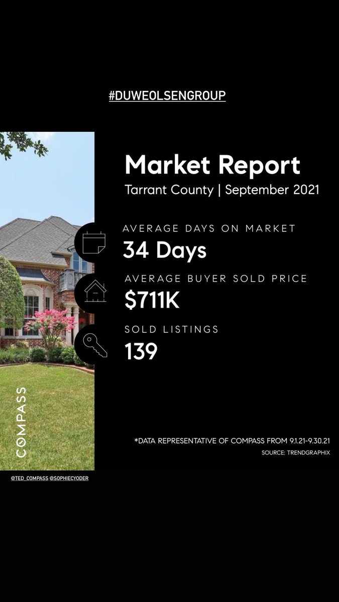 Tarrant County Market Update. #DuweOlsenGroup #CompassDFW <a href="/Compass/">Compass</a>