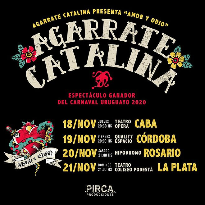 #AgarrateCatalina vuelve al país para presentar su nuevo espectáculo. Esta propuesta artística es la ganadora del último carnaval.

Nota Completa: vecinosenrockados.blogspot.com/2021/10/agarra…