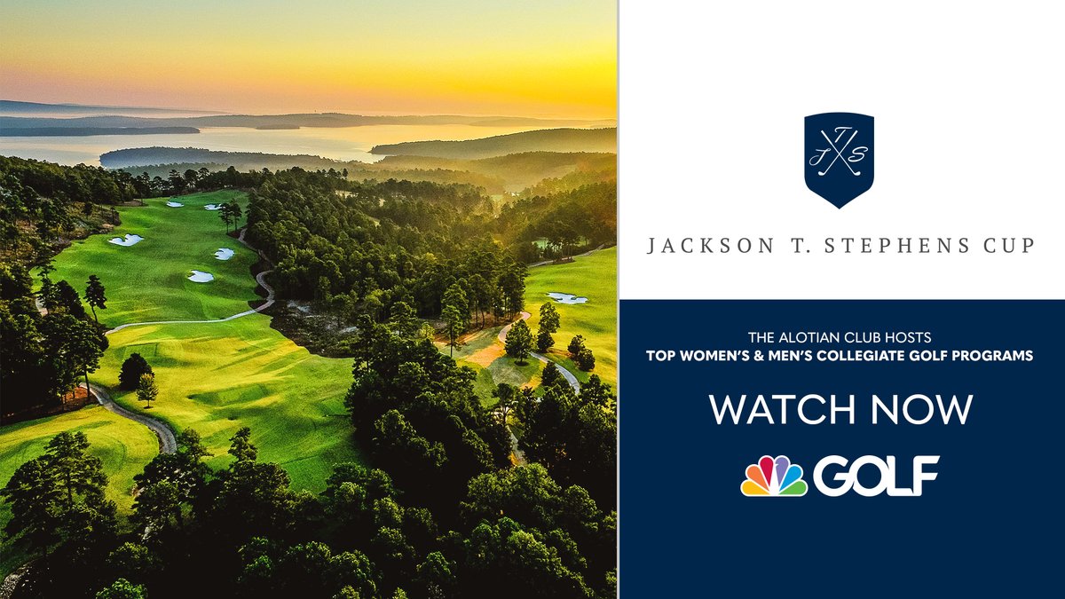 GolfChannel's tweet photo. Who's ready to watch some of the best players and teams in #NCAAGolf? 🙌 @TheStephensCup  

Tune-in NOW to the inaugural #JTSCup at The Alotian Club in Roland, Ark.

📺 GOLF
💻 https://t.co/lLeIQRgCtC https://t.co/jS6r8wdCpG