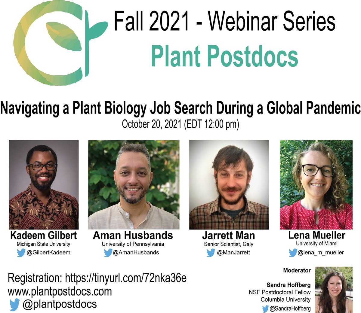 Sunil_KumarKR's tweet image. #PlantPostdocs looking for #Industry &amp;amp; #Academic  jobs during the #Pandemic?? 😟
Join @plantpostdocs webinar &amp;amp; hear our panelists share their journey &amp;amp; tips for successful applications!!😃
Wednesday, Oct 20, 12 PM EDT
Register - tinyurl.com/72nka36e
@ASPB @ESA_org @Botanical_