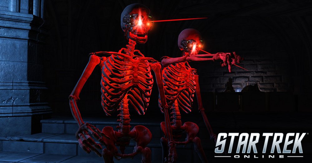 Assimilated skeletons roam the halls of Pyris VII in the Star Trek Online TFO 