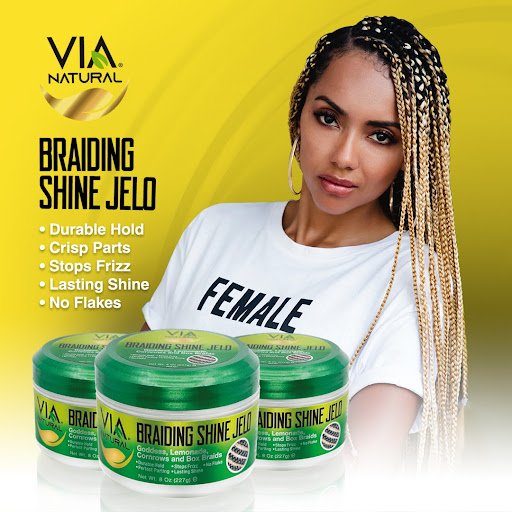 vianatural_'s tweet photo. NEW Via Natural Braiding Shine Jelo is designed to coat, sleek and fuse textured hair together for the perfect Cornrows, Box Braids and more.

.
.
#Braids #FavoriteGel #CornRows #StitchBraids #FeedInBraids #NeatBraid #KnotlessBraids #CaliBraids #ProtectiveStyles #SmallBraids https://t.co/2vP9n6NTtF