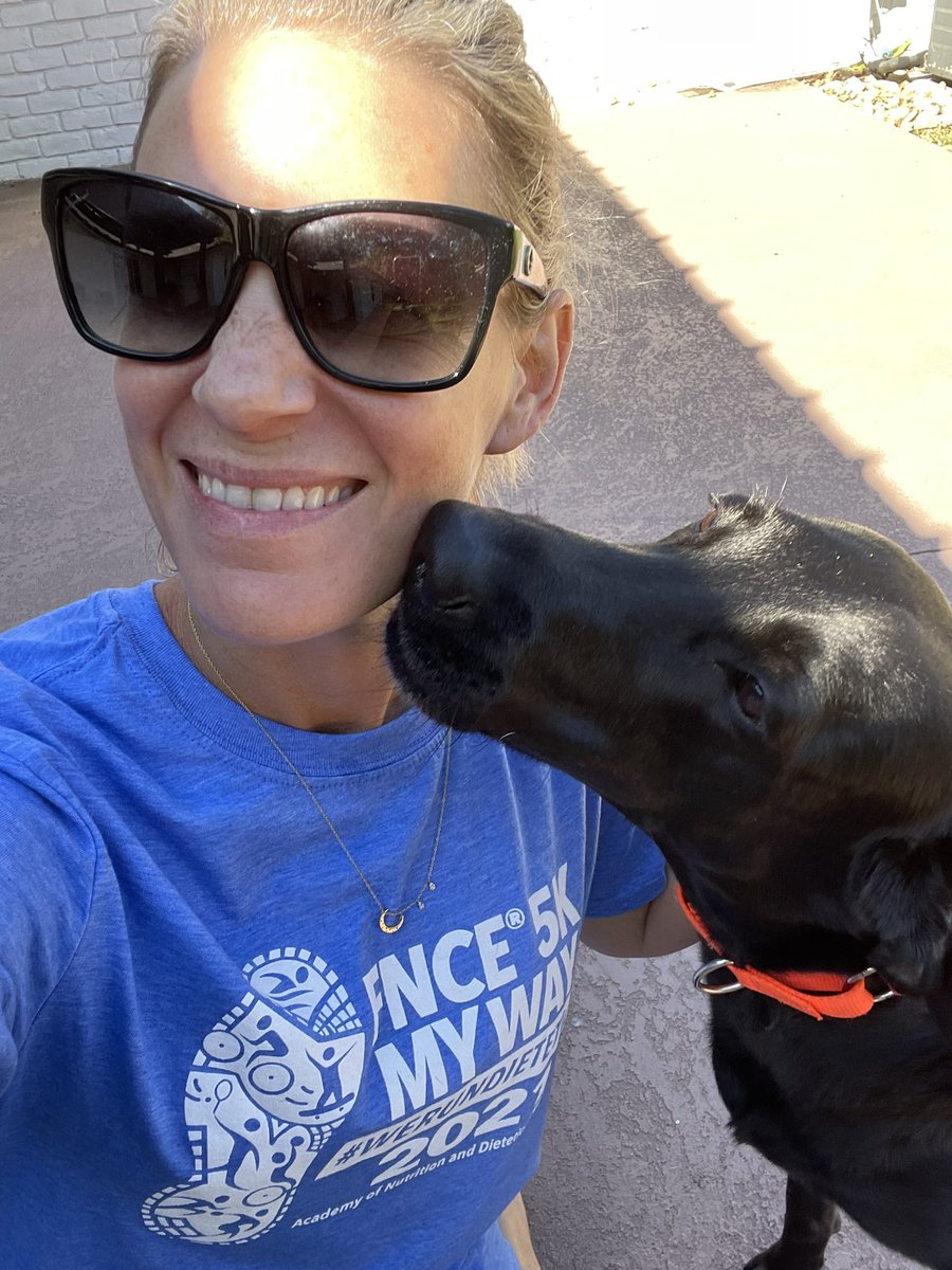 carolinesusieRD's tweet photo. Ralph and I completed the #FNCE Virtual 5K today! #werundietetics #academyfoundation @eatrightPRO https://t.co/WbnVGHBAnZ