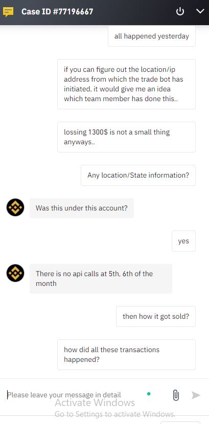 MJJathish's tweet photo. This is the response I got from the irresponsible Binance support team after 2 weeks of communication. #BinancePolicy @binance https://t.co/EjlRSJl70A
