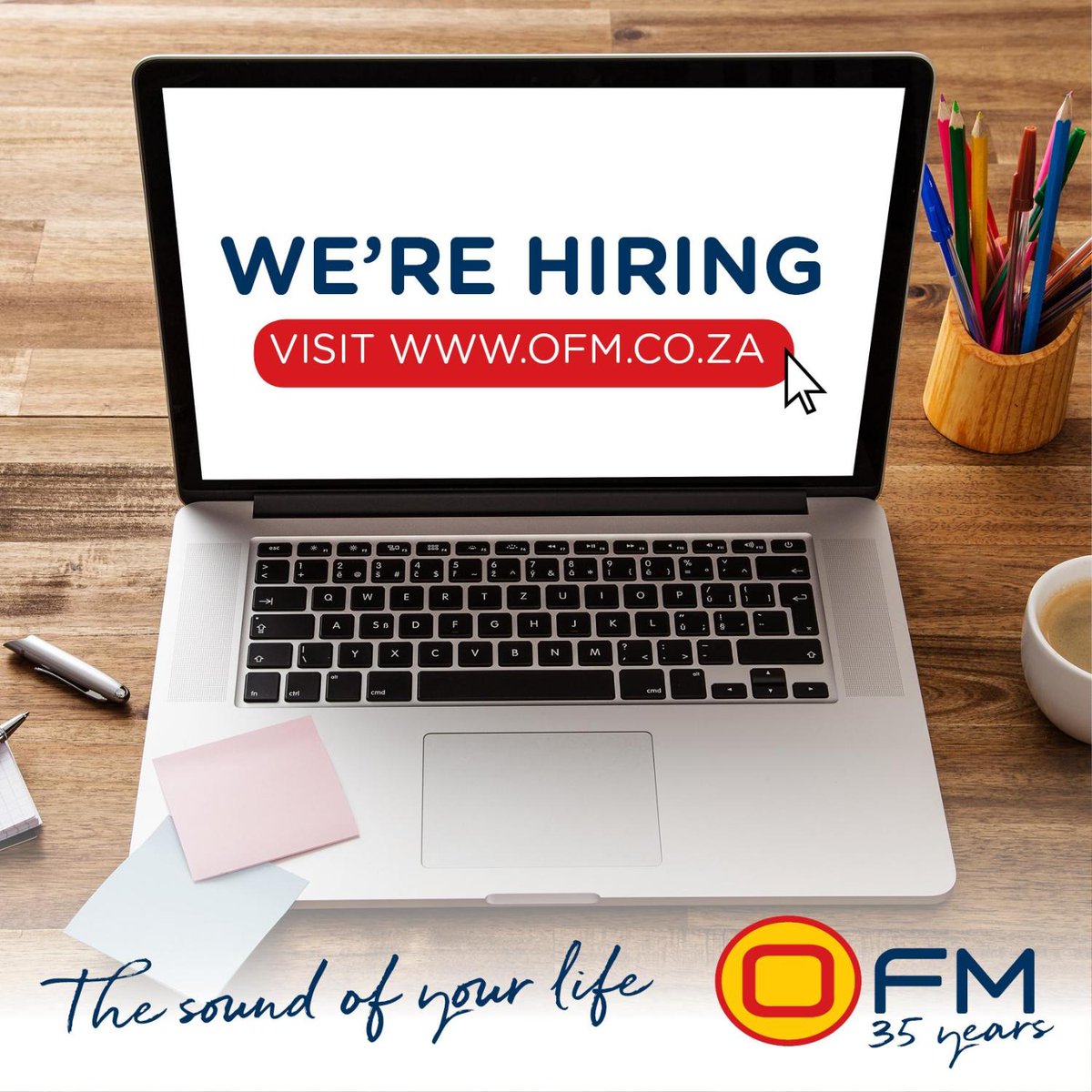 OFMNuus's tweet photo. We are looking for a fast learner, with keen interest in radio to join OFM's programming team in our Bloemfontein offices. You will work with scripts, audio, radio campaigns and social media - it's very exciting stuff! Apply here: https://t.co/TgQVvc4LAG. #OFM35 #OFMJobs https://t.co/E1lNrKLr2S