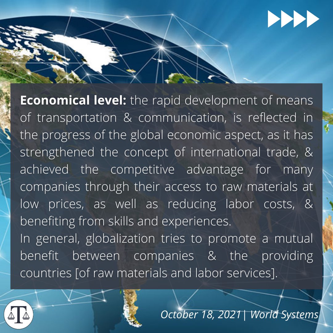 livetruthbetold's tweet photo. Globalization is the process by which the world, previously isolated through physical & technological distance, becomes increasingly interconnected. πππ
#truthbetold #truthbetoldlive #justice #communities #truth #humanitarian #nonprofit #ngo #globalization #worldsystems https://t.co/U75CrO59Q4