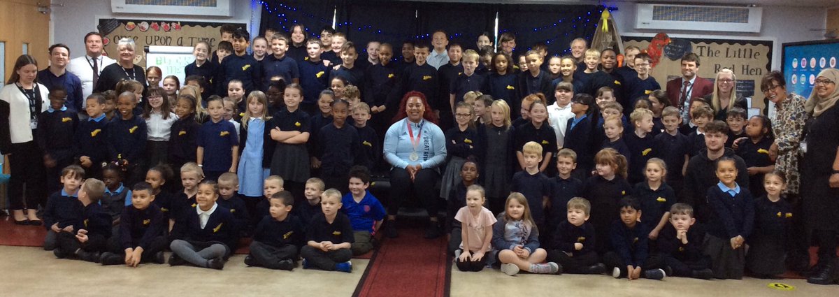 As part of Black History Month, we had a surprise visit from Emily Campbell, Olympic silver medalist for weightlifting! Would you believe it- she was a pupil at Snape Wood!Thank you for igniting our aspirations @Brownskinjessie @NST_forschools @SkySportsNews
