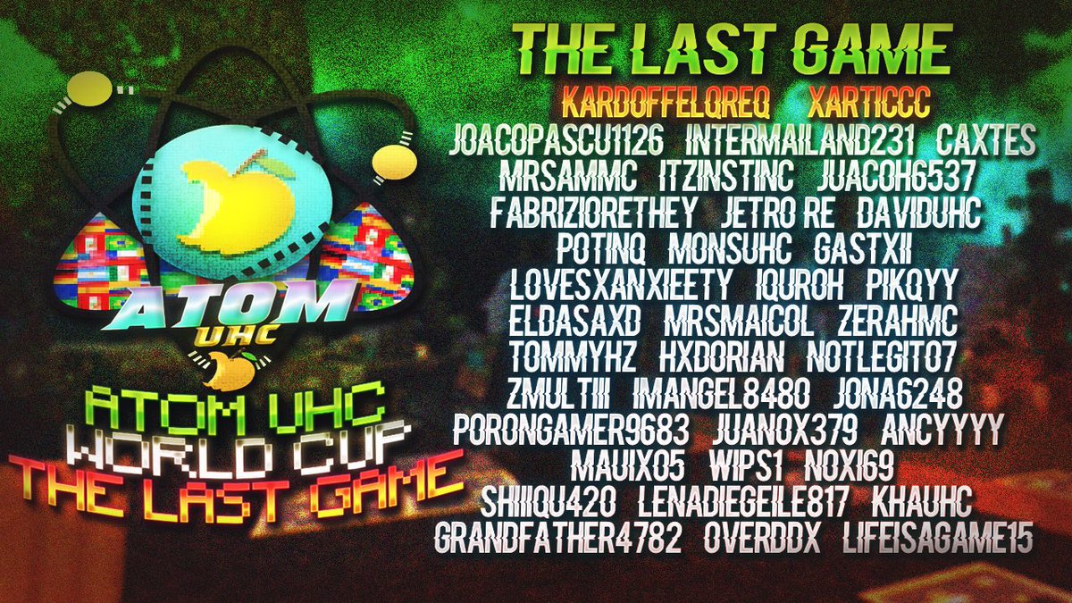 ATOM UHC FFA WC 🏆

Last Game 
This Saturday 4pm est