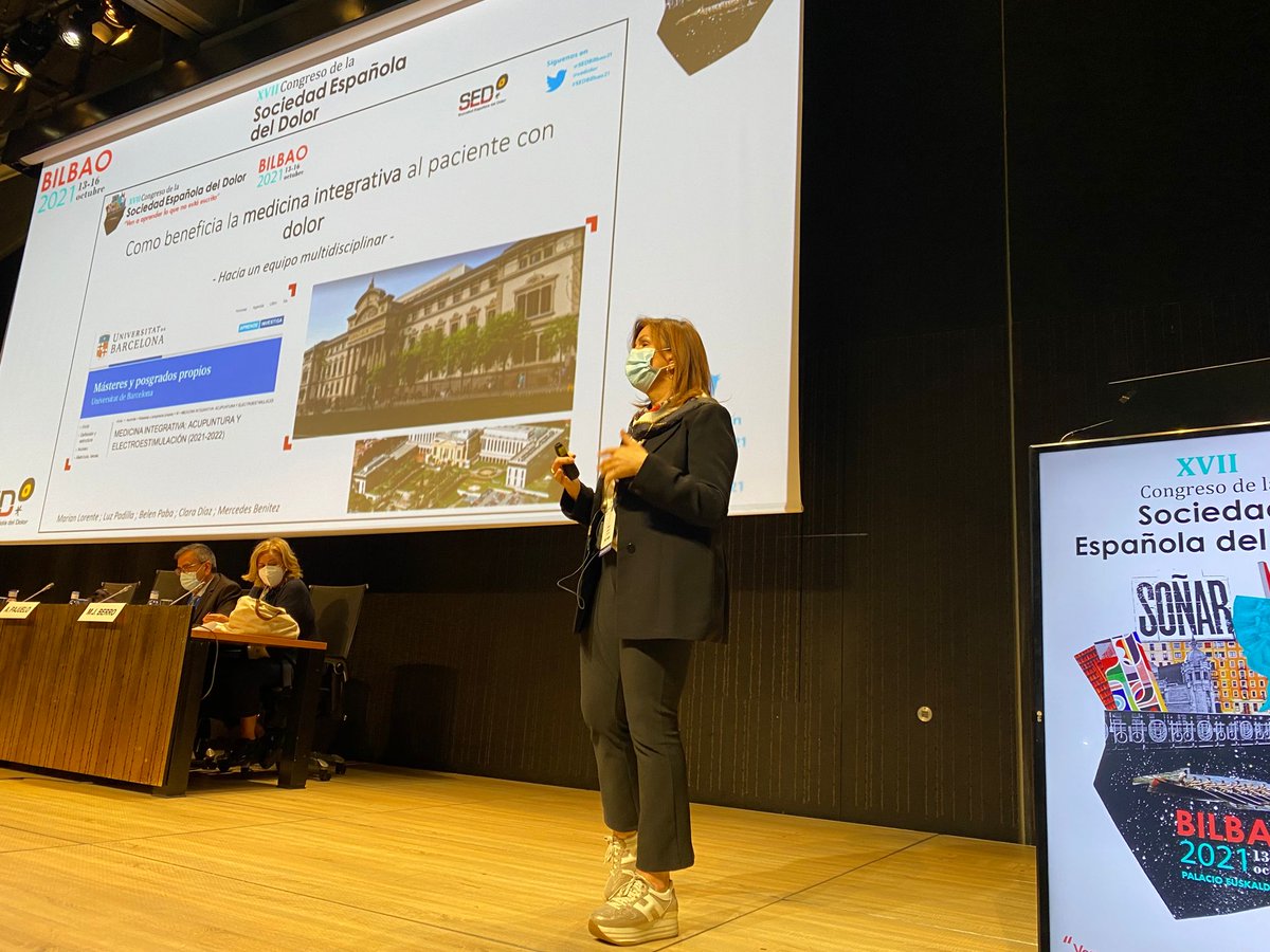 La Dra. Marian Lorente.
En congreso de la #Sociedad #Española #del #Dolor(SED)
Papel de la #ACUPUNTURA En las #unidades de #Dolor
