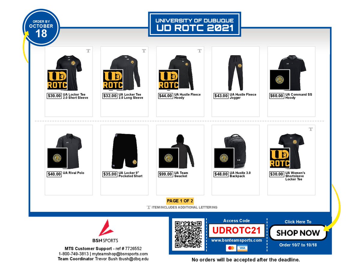 UDrotc01's tweet photo. The UD ROTC clothing store has been extended to Thursday.  Help support the program and get some clothing while you can!

https://t.co/XCh9Zwm88t https://t.co/QAn5RPbYD2