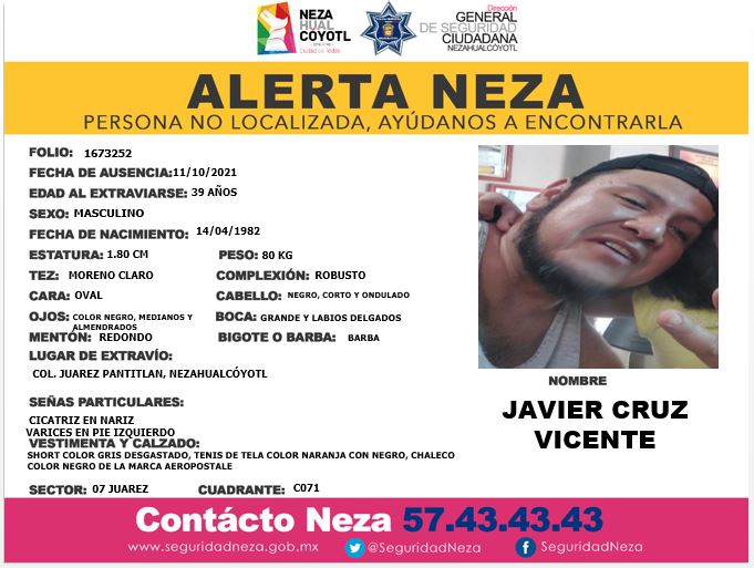 EnNezaRadio973's tweet photo. 🚨 Alerta #HoyXmi
Se solicita a la comunidad atender el caso por desaparición de las personas que aparecen a continuación y de saber su paradero, favor de comunicarse a:
➡️ @seguridadneza
📞 55-57-43-43-43
#EnNezaRadio #AlertaNeza #EnBuscaD' #RadioComunitaria #Nezahualcóyotl https://t.co/69RhGP54Fo