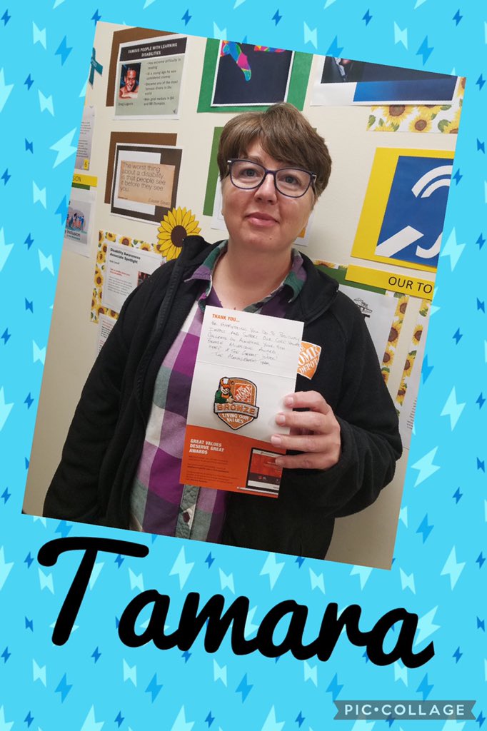 HomeDepotCadill's tweet image. The elusive Tamara almost escaped the building without being recognized for her 4th bronze! Sneaky girl...congrats Tamara! #homeraward #milestone #bronze
