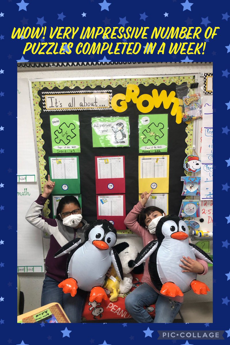 KariDierks's tweet photo. Congratulations to Camp Snoopyโs top puzzle getters of the week. ๐ ๐ These scholars enjoyed being a teacher assistant with JiJi by their side. #puzzleup @GreenspointAISD @STMath ๐ง https://t.co/GzKtNMPczQ