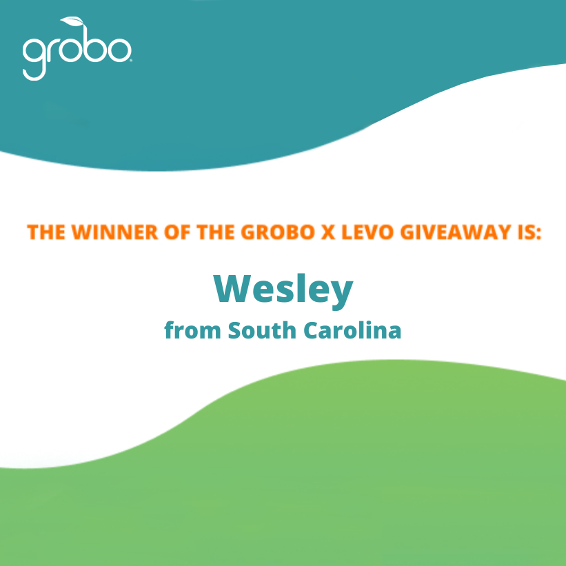 GroboGrow's tweet photo. Hey Growers! We have some exciting news. The winner of the Grobo x LEVO giveaway is Wesley from South Carolina. Congrats! ๐ฅณ
#grobo #grobogrow #winner #giveawaywinner #congrats #hydroponics #growbox #growyourown #makegrowingeasy https://t.co/xi0RRhST3z