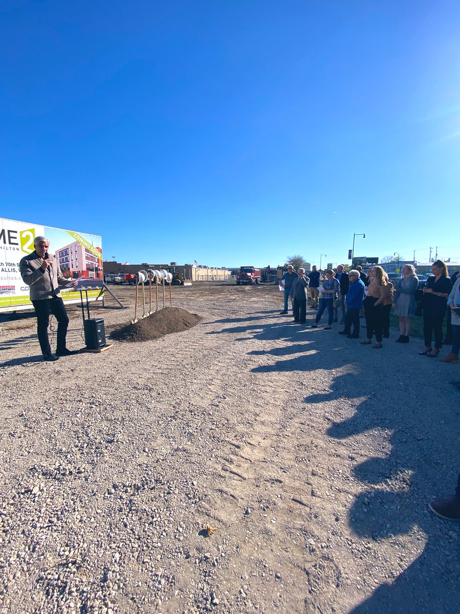 CobaltLLC's tweet photo. Thanks to everyone who came out to our @westalliswigov @Home2Suites  ground breaking on this beautiful day! https://t.co/y0UKaHOGP4