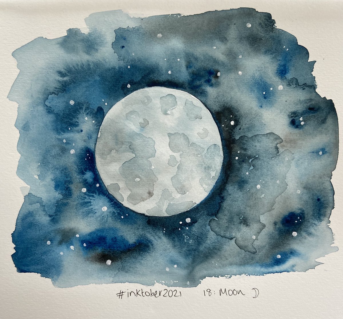#inktober2021moon  #inktober2021 
Day 18 : Moon