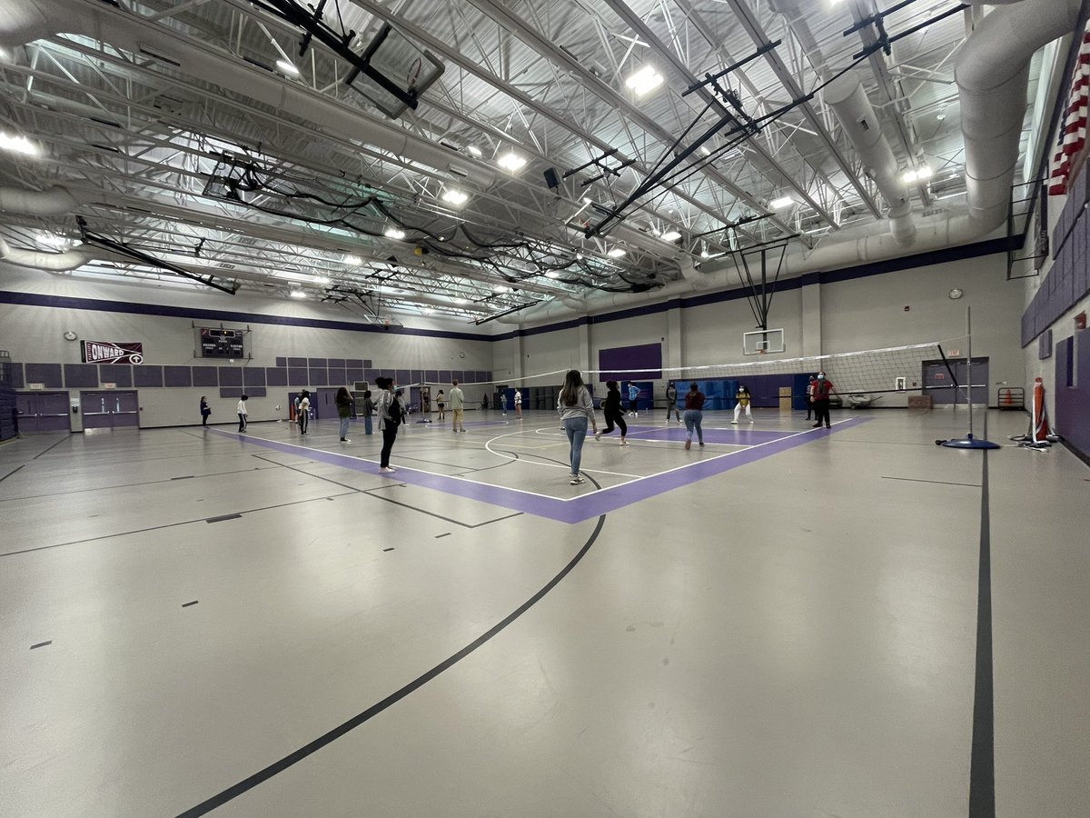 Volleyball is one of the offerings in South Phys. Ed classes, which is a carryover from last week‼️The focus during class today was player rotation on the court and serving 🏐