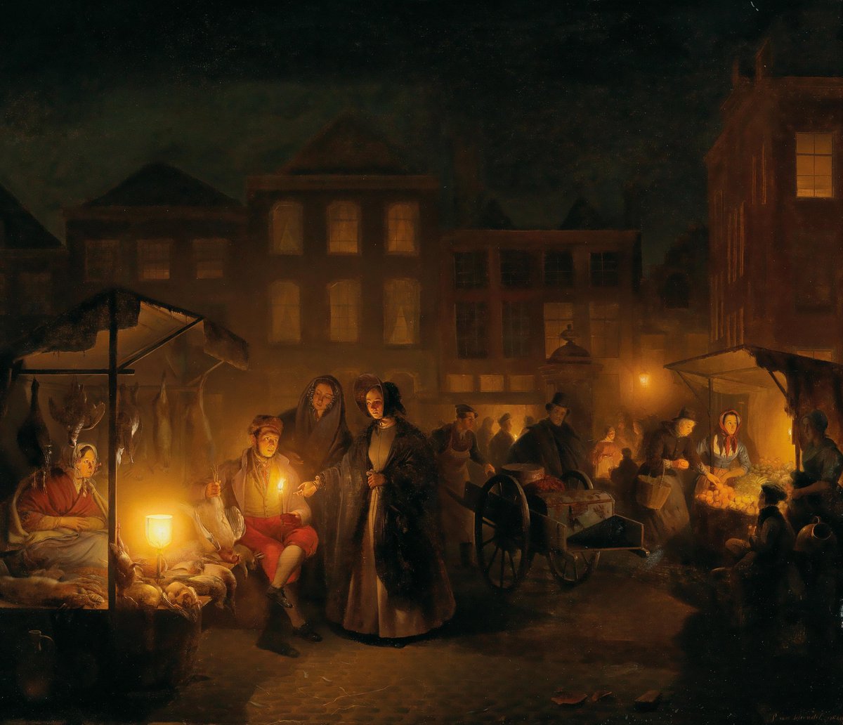 fillmflix's tweet photo. Işığın ustası, "Mösyö Kandil" olarak da bilinen Petrus van Schendel'in  (1806-1870) gece resimleri 🖤 https://t.co/2yGGE1oo1H