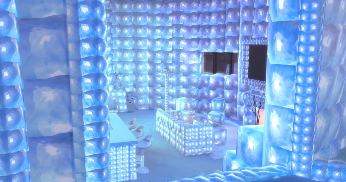 abbysimsaccount's tweet photo. I spent way too long using @TwistedMexi's TOOL mod to build a modern igloo out of resized debug ice cubes 

#TheSims4 #sims4build #ShowUsYourBuilds https://t.co/gVuWlegzlx