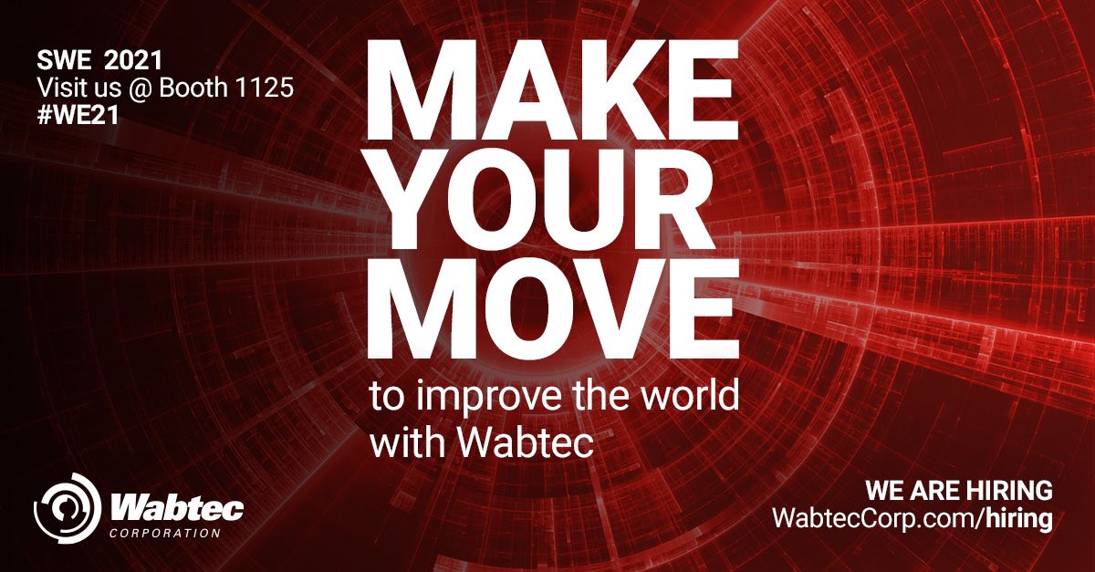 Stephan51061961's tweet photo. Come visit Wabtec at SWE this week in Indy! #WE21 https://t.co/ykduJfMmrH