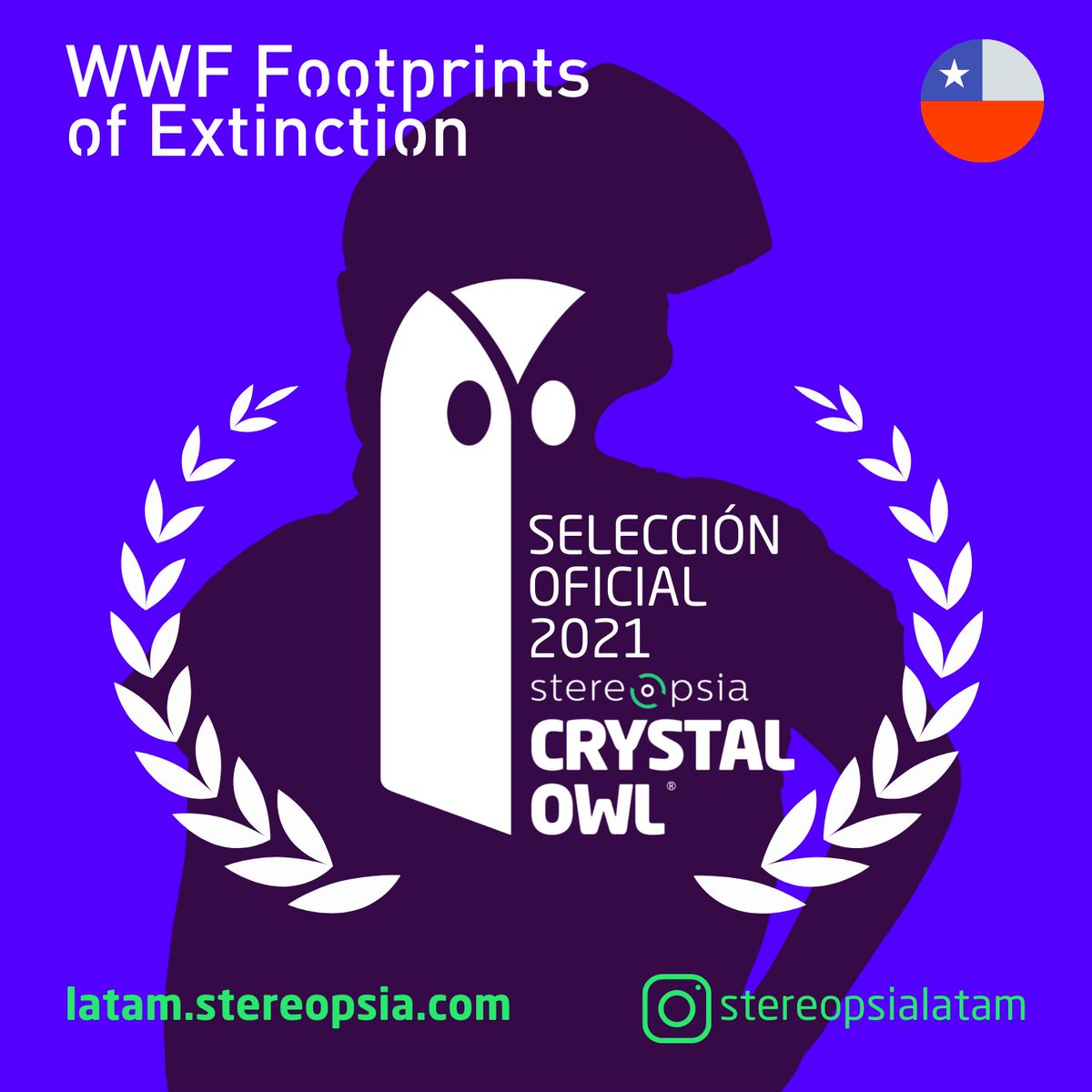 osoBorrosoDGTL's tweet photo. The @Stereopsia Latam tech forum 2021 has already started! At the end of this week, we will know if our second nominated project —@WWF Footprints of Extinction made in collaboration with @IAgenciaInbrax Chile— will get the Crystal Owl Award. Stay tuned! 😎 https://t.co/Ubt8Auwjtv
