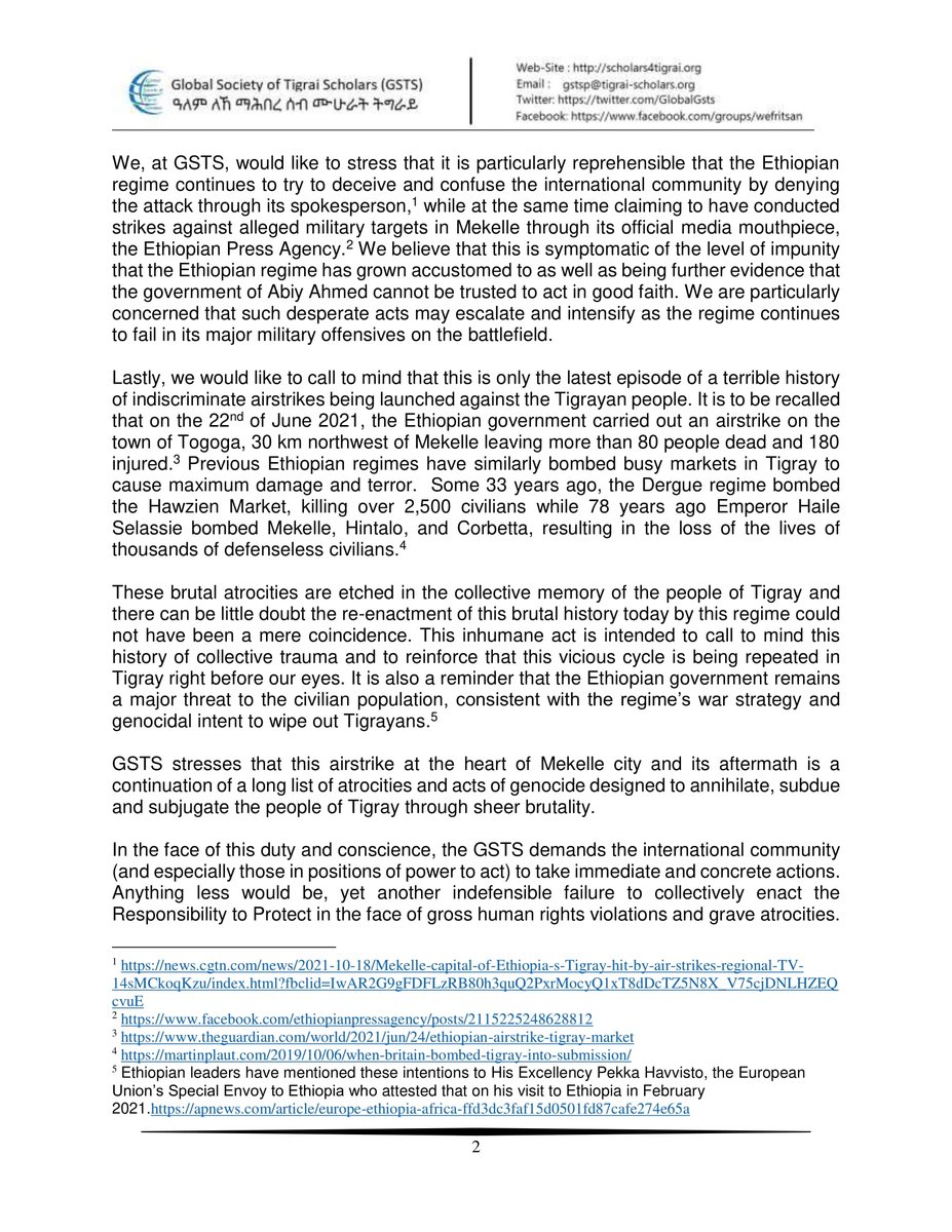 Global Society of Tigray Scholars & Professionals tweet media
