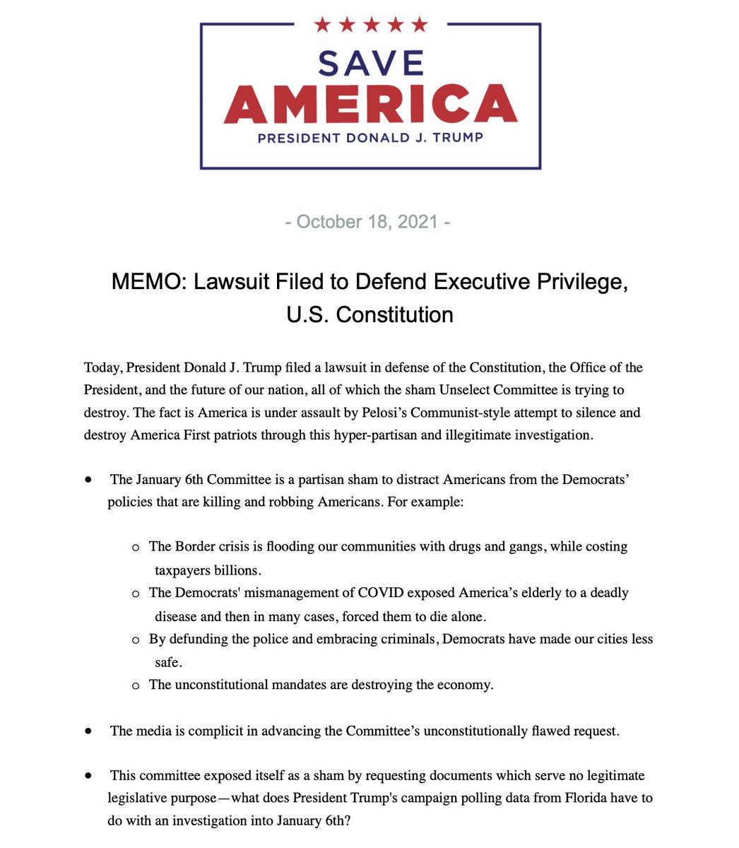 realLizUSA's tweet photo. NEW!

Memo on President Donald J. Trump's Lawsuit to Defend Executive Privilege, U.S. Constitution https://t.co/LsLyJbbA6s