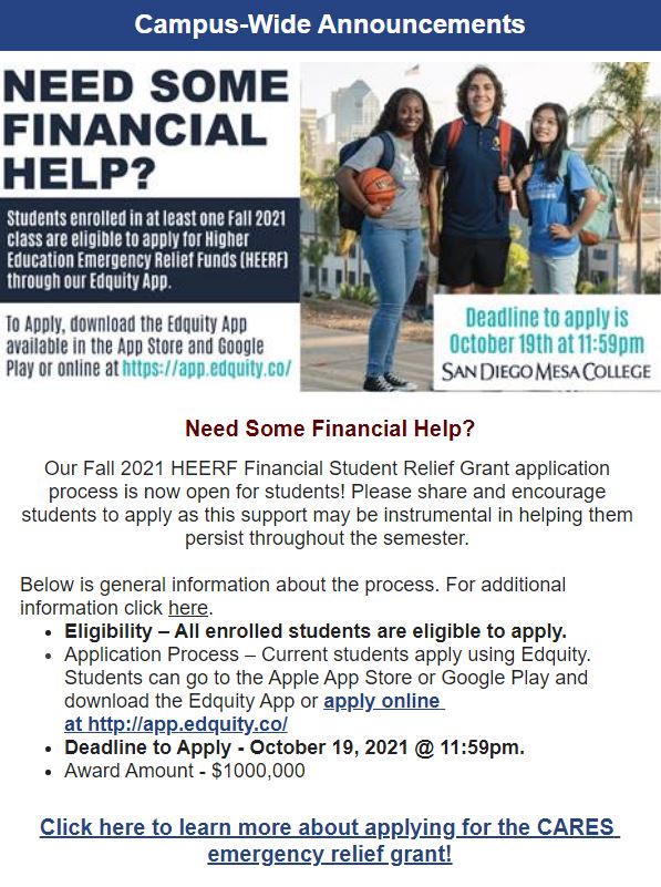 sdmesajourneys's tweet photo. The newest issue of the Mesa Journeys Newsletter is out now!!
Get information on the CARES act, short-term October classes, and other great opportunities going on this month!

https://t.co/ZYZXo3aJIQ https://t.co/uTM3EPYI3K