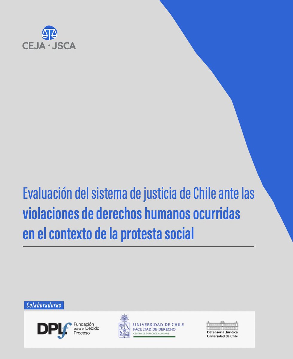 A 2 años del estallido social en #Chile, recordamos a las víctimas y retomamos los hallazgos del estudio que publicamos junto a <a href="/CEJAoficial/">Centro de Estudios de Justicia de las Américas</a>, <a href="/CDHUChile/">Centro de Derechos Humanos F. de Derecho U. Chile</a> y <a href="/DefensoriaUch/">Defensoría Jurídica U. de Chile</a> sobre las investigaciones de graves violaciones de #DDHH ocurridas en ese contexto
👉 bit.ly/3DVvajh