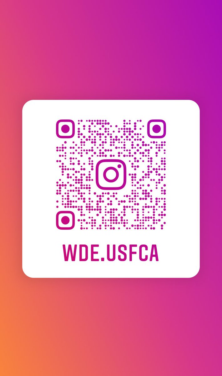 WDEusfca's tweet photo. Hey guys! 

The WDE club is also on Instagram. 

Follow us to learn more about our club &amp; it’s agenda, and to get quick updates on our upcoming events and speakers. 

Hope you all have a great week! 

Here’s the link and the QR code- https://t.co/74VHE7n0lc https://t.co/XFPNfTvQYG