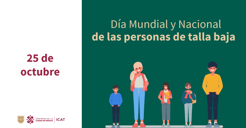 icat_cdmx's tweet photo. El 25 de octubre se conmemora el Día Mundial y Nacional de las personas de talla baja, buscando reconocer este segmento y la igualdad, inclusión social y respeto a sus derechos humanos

#COPRED

#DíaMundialyNacionaldelasPersonasdeTallaBaja https://t.co/iydVGQLiw0