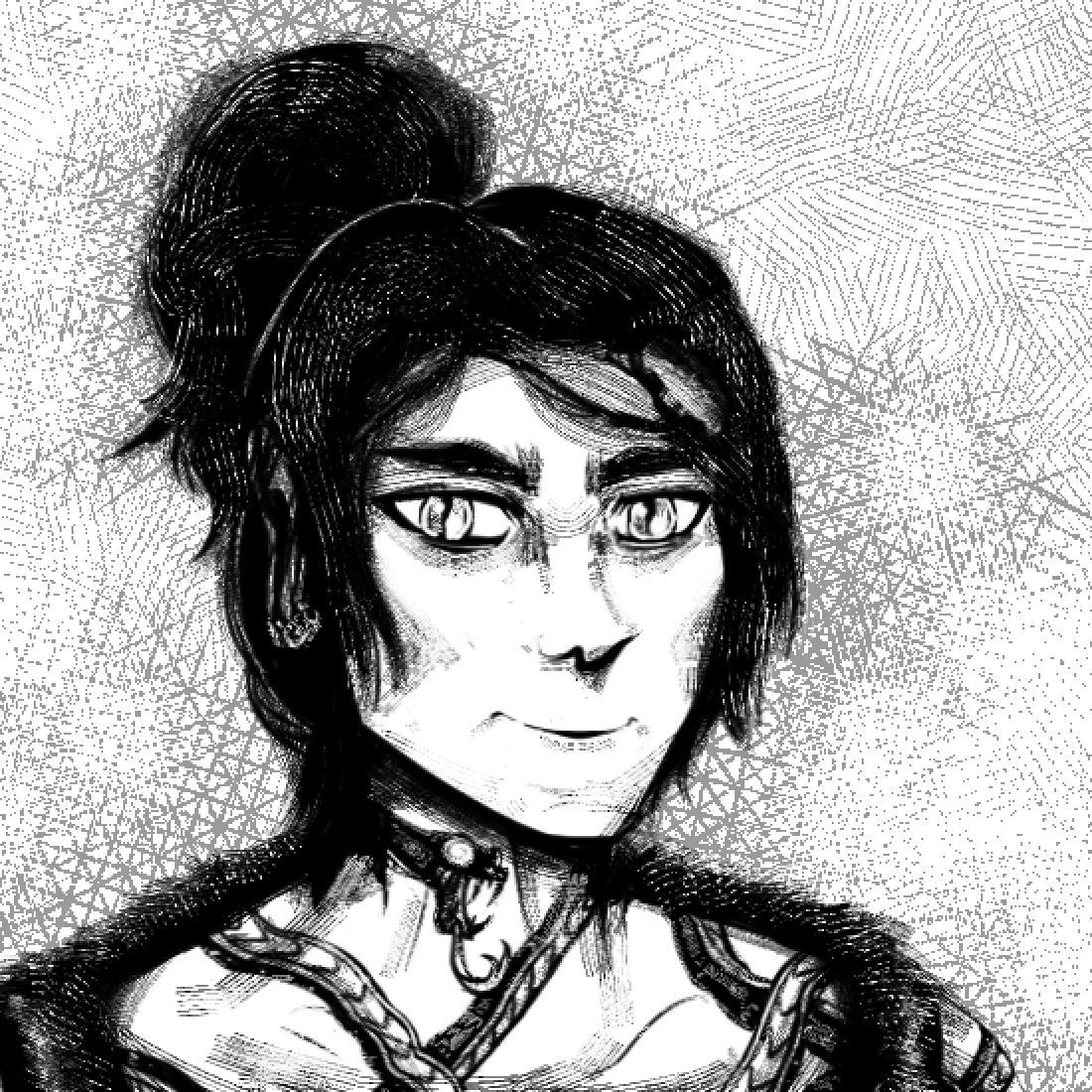 nikolartwork's tweet photo. Decided to sketch @JohnSilvaArt 's character Ryo while messing around with the hatch brushes in CSP 🤟 #SilvArt https://t.co/l3M8WdisW2