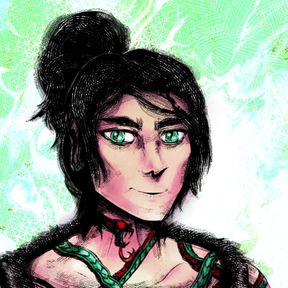 nikolartwork's tweet photo. Decided to sketch @JohnSilvaArt 's character Ryo while messing around with the hatch brushes in CSP 🤟 #SilvArt https://t.co/l3M8WdisW2