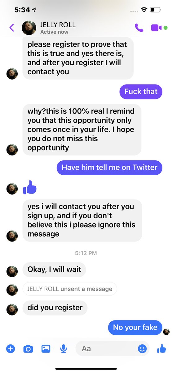 tjlank4d's tweet photo. @JellyRoll615 someone is acting like you on fb https://t.co/JvfXan8H4S