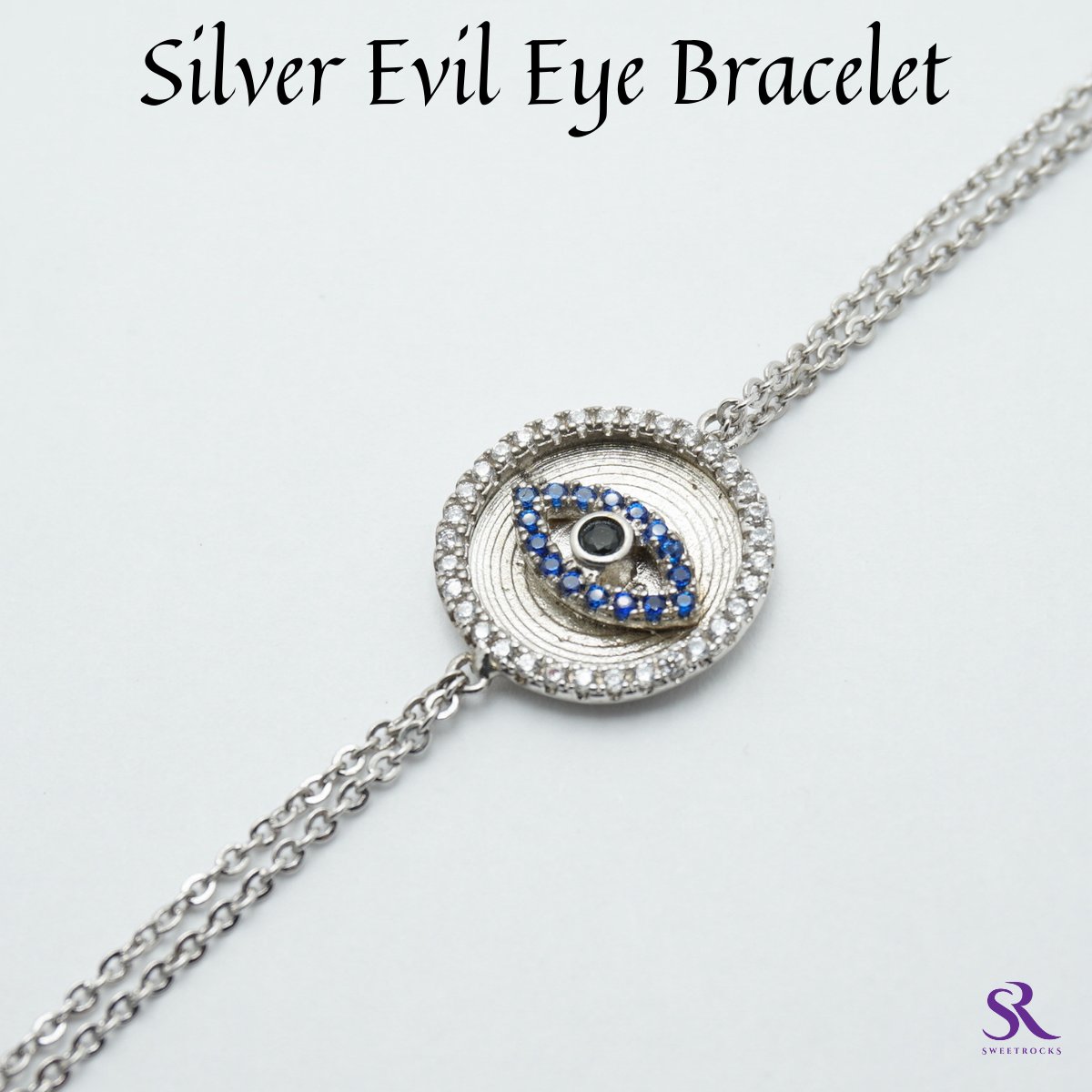 SweetrocksAccs's tweet photo. Delicate and Classic. Evil Eye Bracelet with double chain link band. https://t.co/PNEUxjGxFN