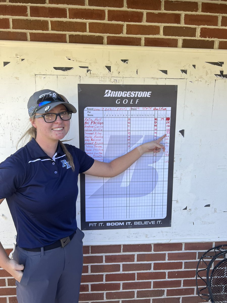 phhsgolf1's tweet photo. Congrats to Savannah Riley on placing 2nd at the girls zone qualifier today at Cedar Hill Golf Course. Savannah will play in the girls state tournament next Monday at Heritage Oaks Golf Course. @PHHS_AD @PHHS_Rebels https://t.co/czX5AQwPG4